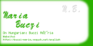 maria buczi business card